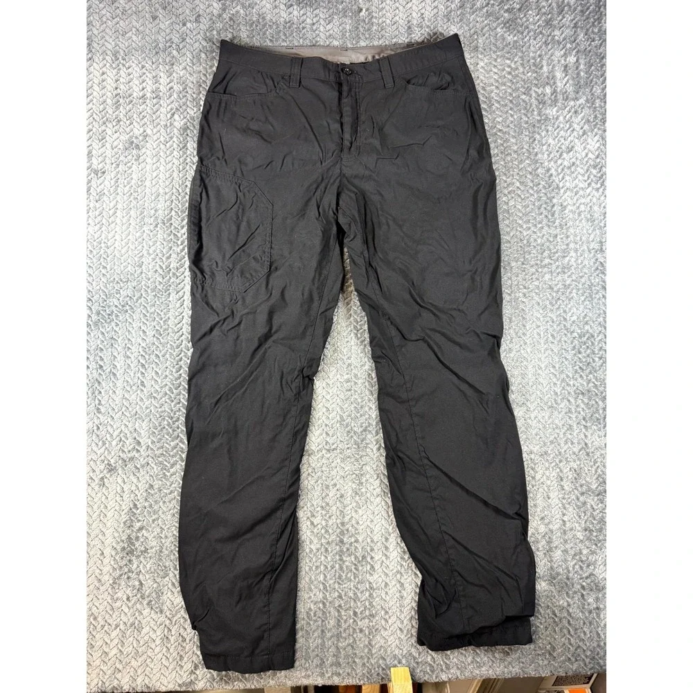 Eddie Bauer‎ Fleece Lined Tech Pants Mens 36x32 Black Nature Outdoor Workwear